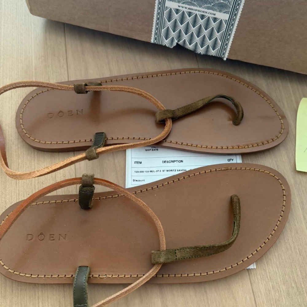 Doen New in box st moritz sandals 7.5 tan